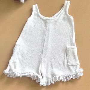 Zara White Romper Knit Top for 3-4 years old child
